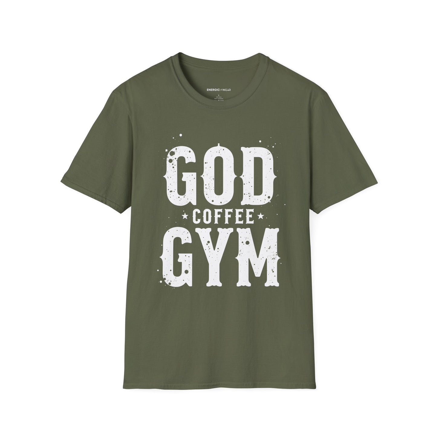 God, Coffee and Gym! Funny Faith & Fitness Tee