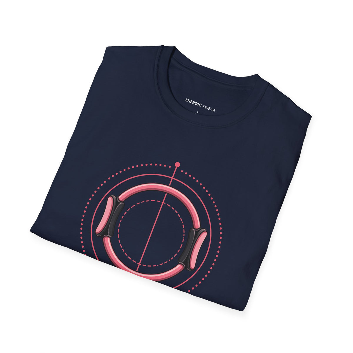 Graphic fitness T-shirt featuring the "Small Circles Serious Pilates" design.