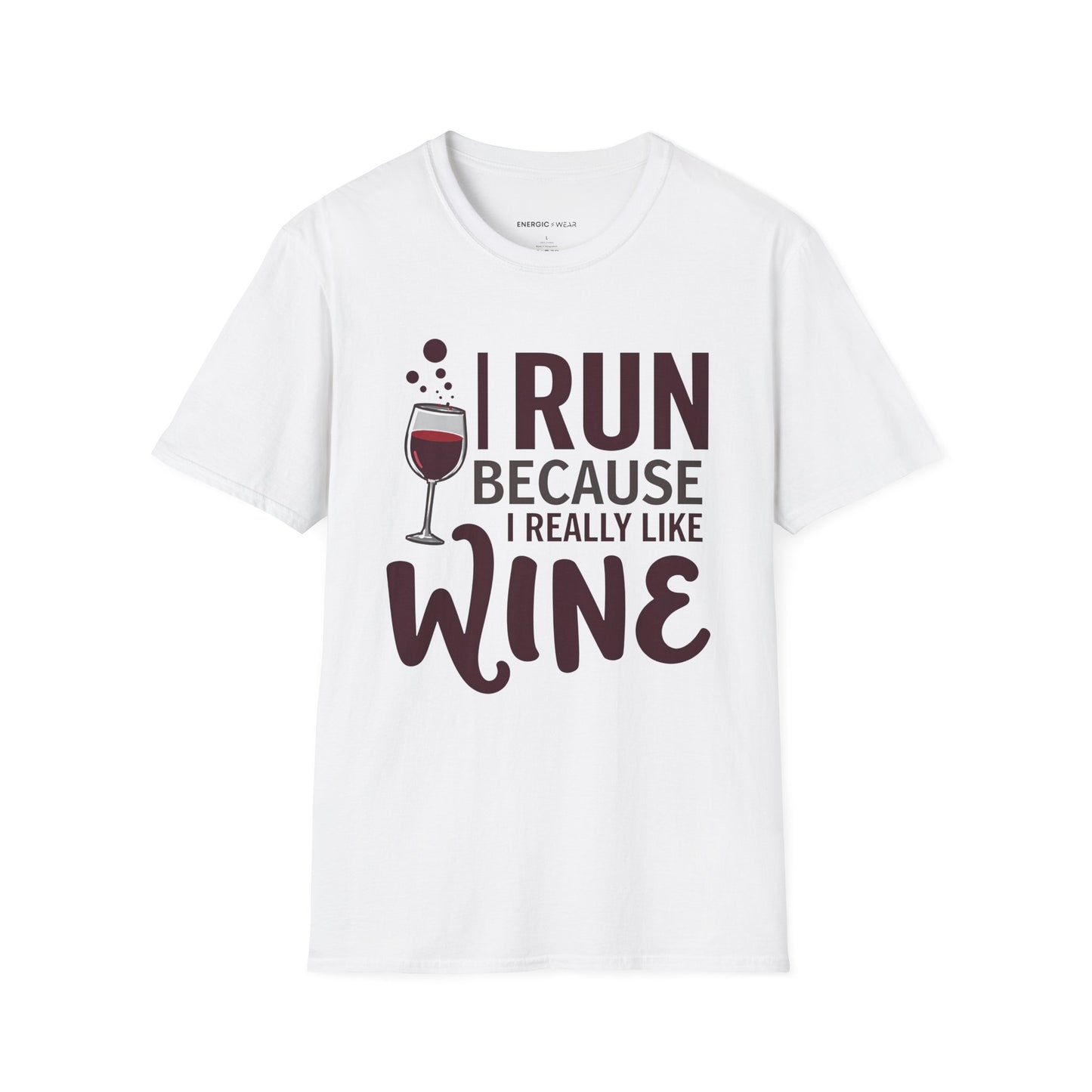 I RUN Because I Really LIKE WINE! Funny Fitness Tee