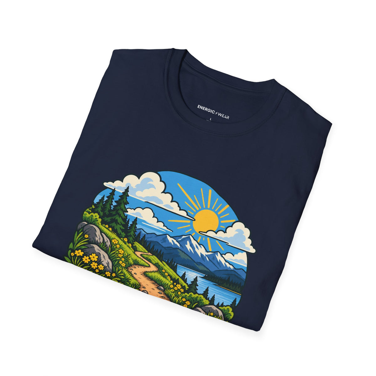 Graphic fitness T-shirt featuring the "Weather Report Excellent for Wandering" design.