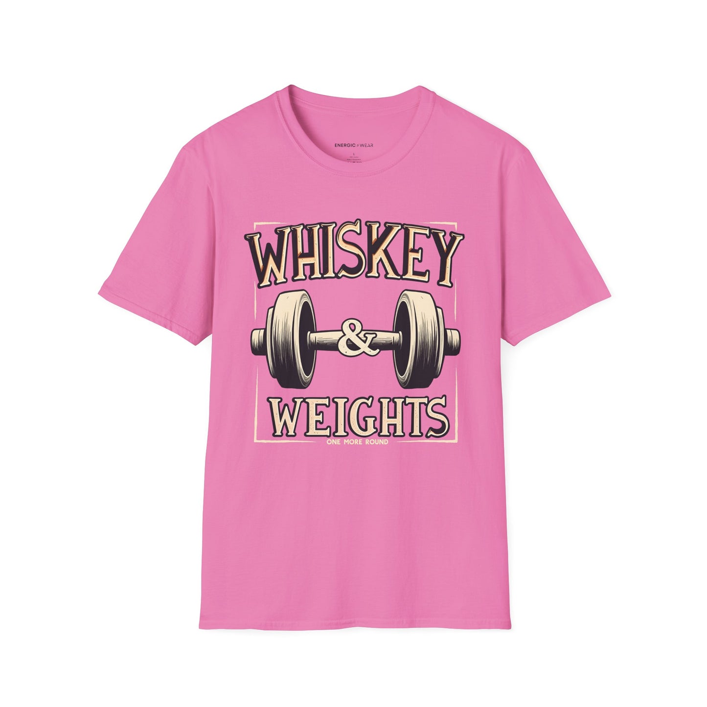 Whiskey & Weights One More Round! TShirt – Funny Fitness Gym Shirt