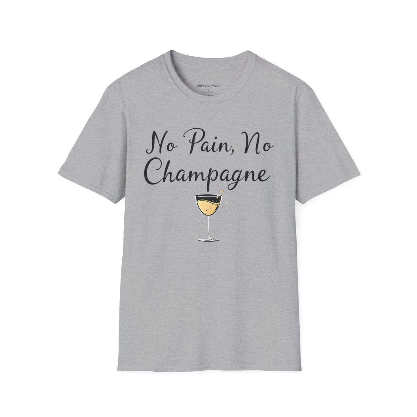 NO PAiN NO CHAMPAGNE! TShirt – Funny Fitness Tee