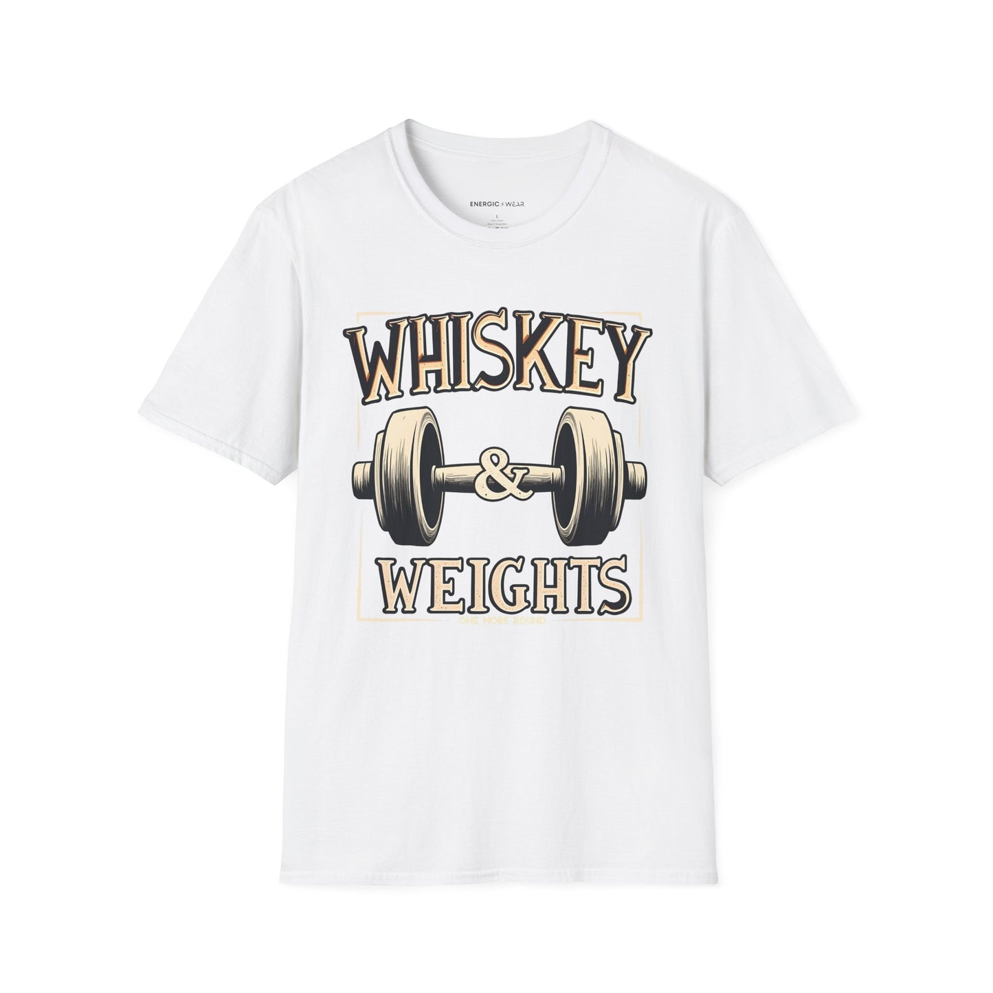 Whiskey & Weights One More Round! TShirt – Funny Fitness Gym Shirt