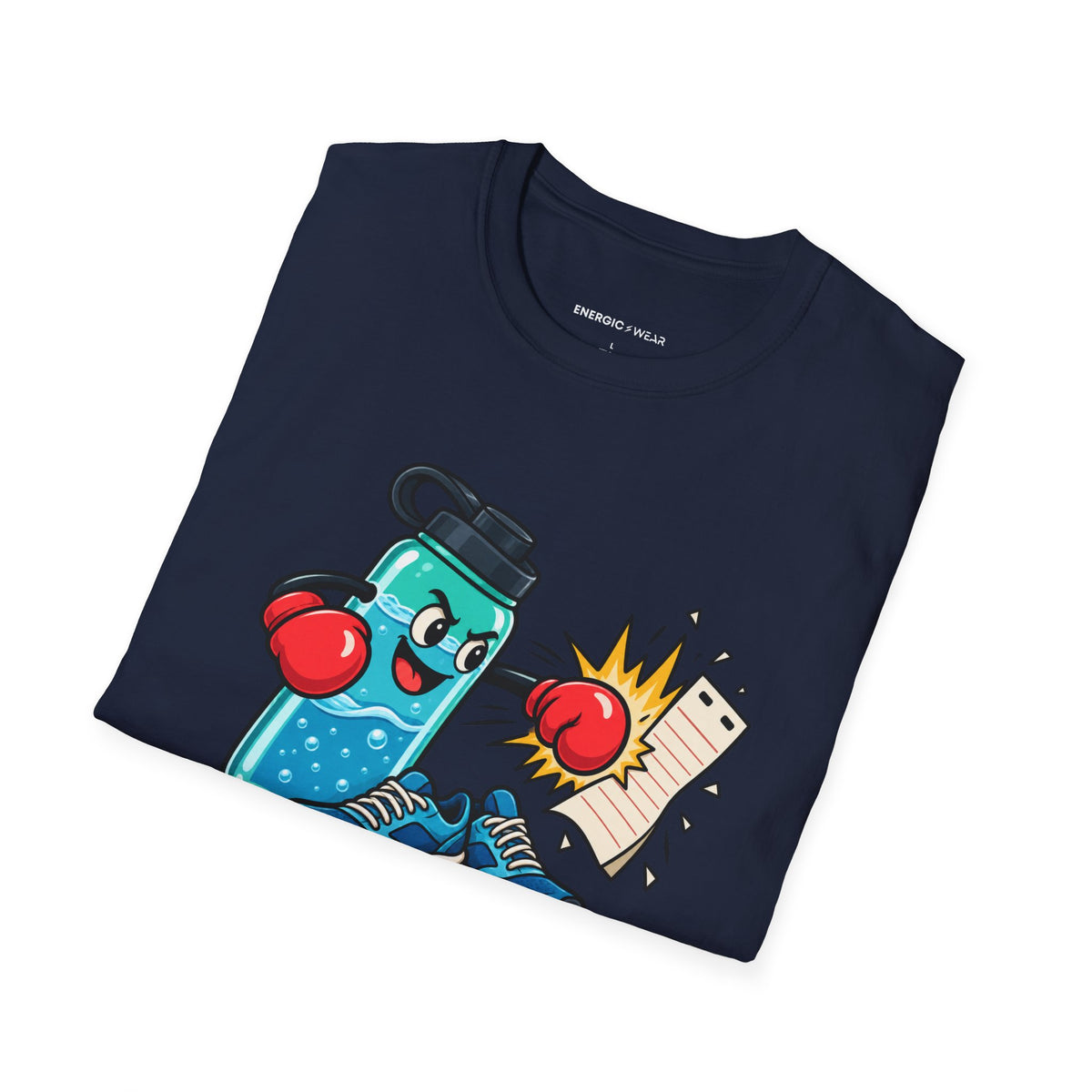 Graphic fitness T-shirt featuring the "My Reusable Bottle Has a Full-Time Job" design.