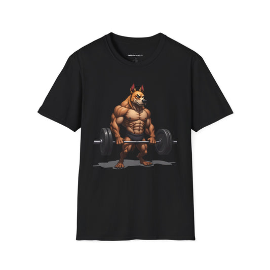 Muscle STRONG Dog! Motivational Gym Tee