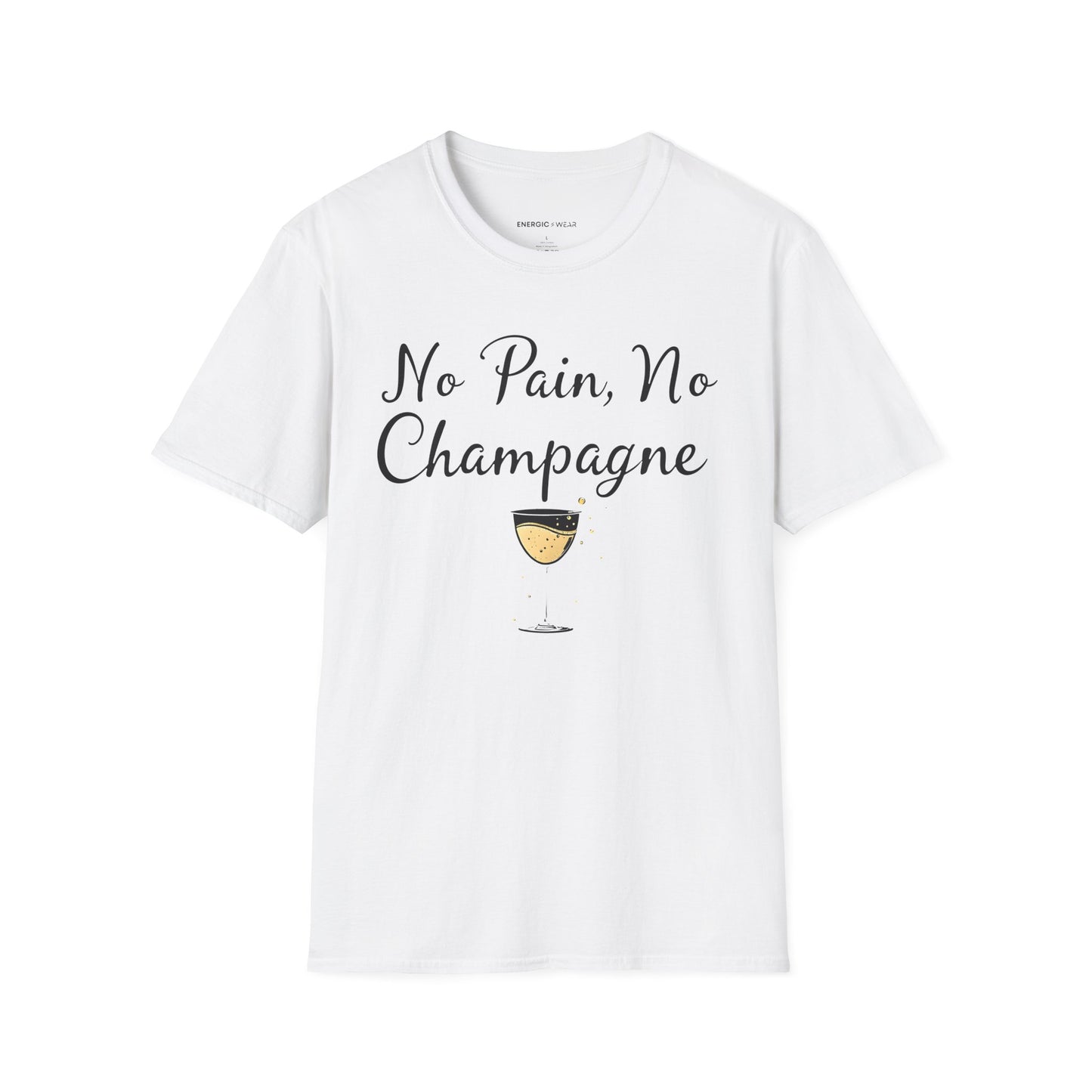 NO PAiN NO CHAMPAGNE! TShirt – Funny Fitness Tee