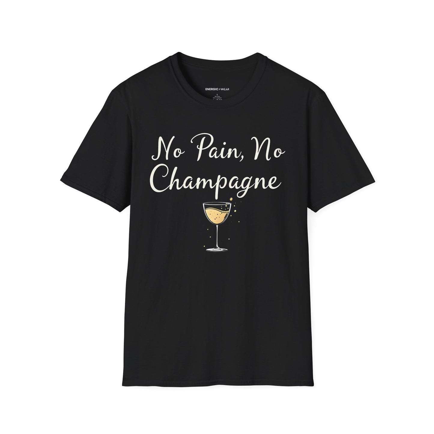 NO PAiN NO CHAMPAGNE! TShirt – Funny Fitness Tee