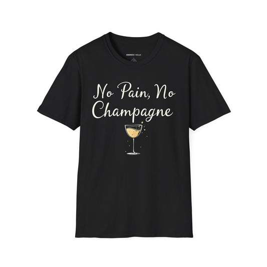 NO PAiN NO CHAMPAGNE! TShirt – Funny Fitness Tee