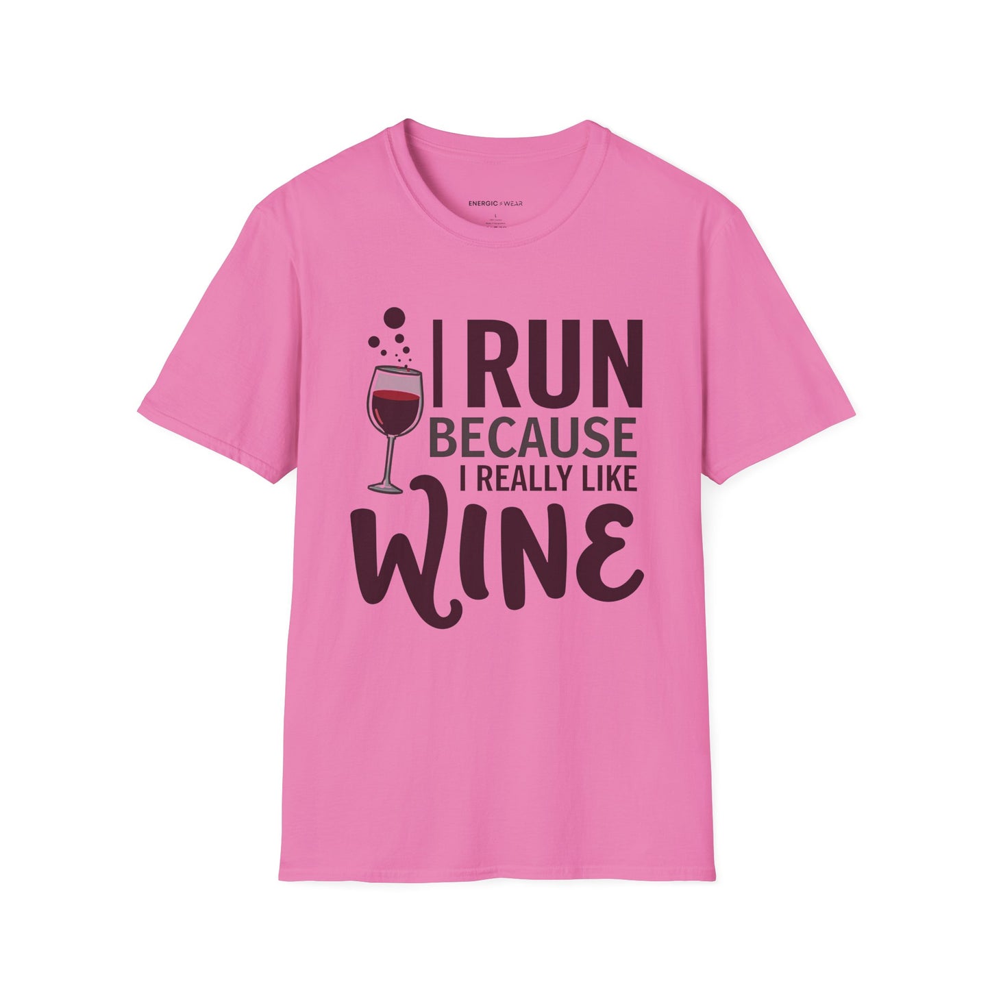 I RUN Because I Really LIKE WINE! Funny Fitness Tee