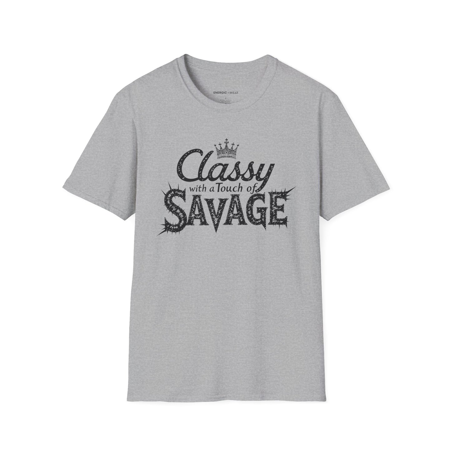Classy 👑 With A Touch Of Savage - Funny Women’s Workout Tee