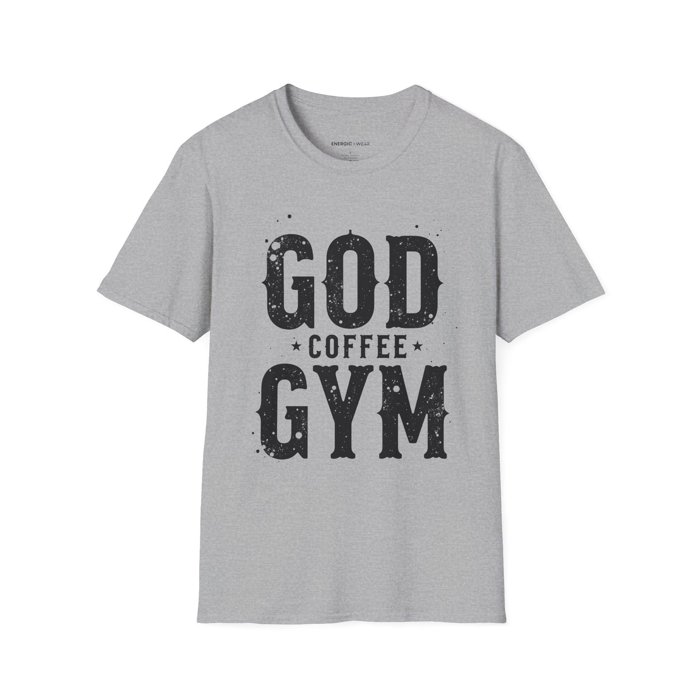 God, Coffee and Gym! Funny Faith & Fitness Tee