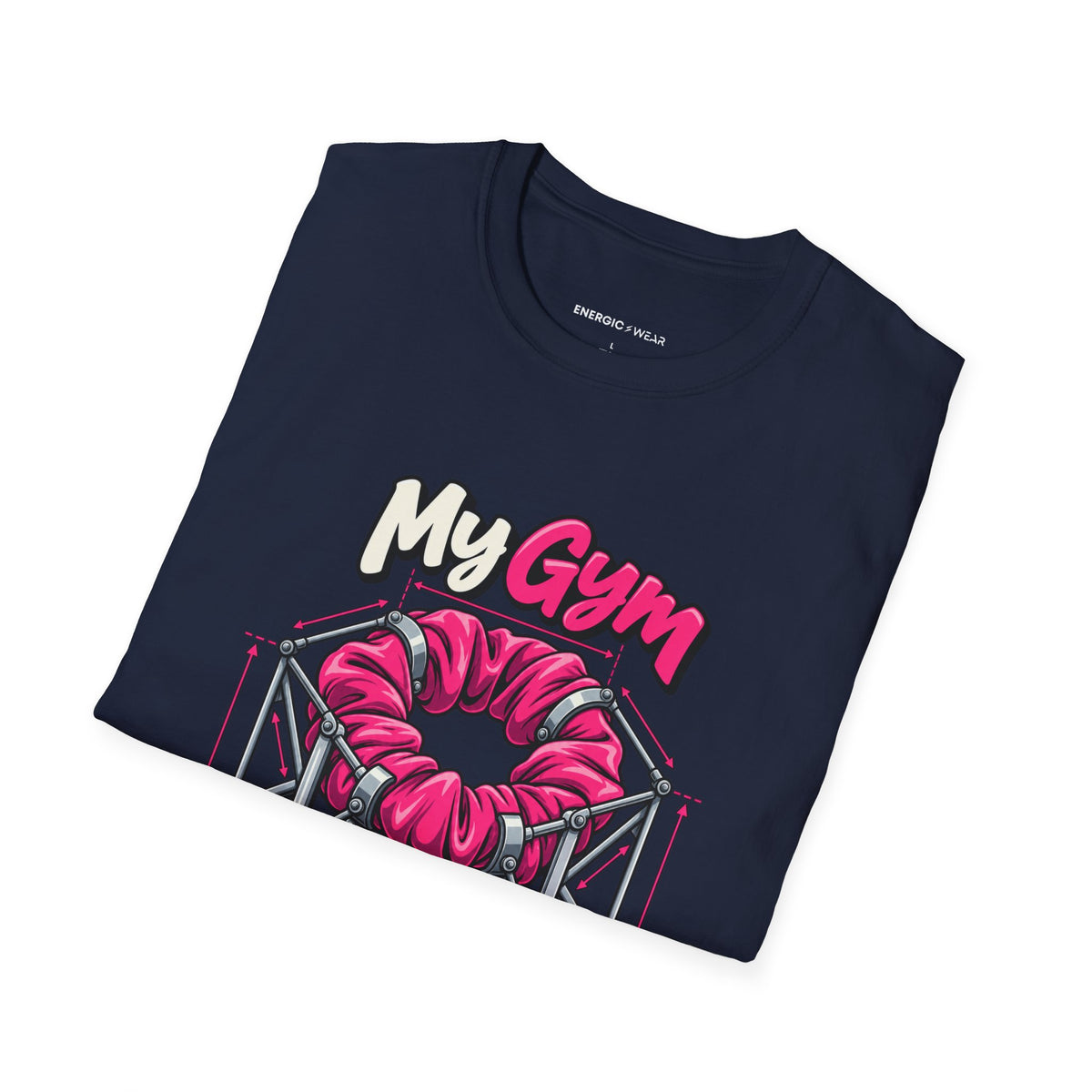 Graphic fitness T-shirt featuring the "My Gym Ponytail Has Structural Integrity" design.