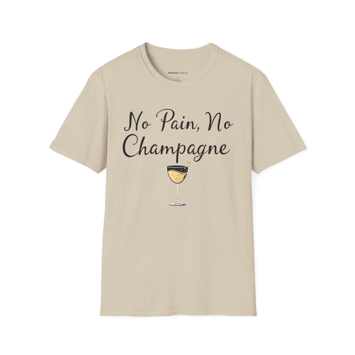 NO PAiN NO CHAMPAGNE! TShirt – Funny Fitness Tee