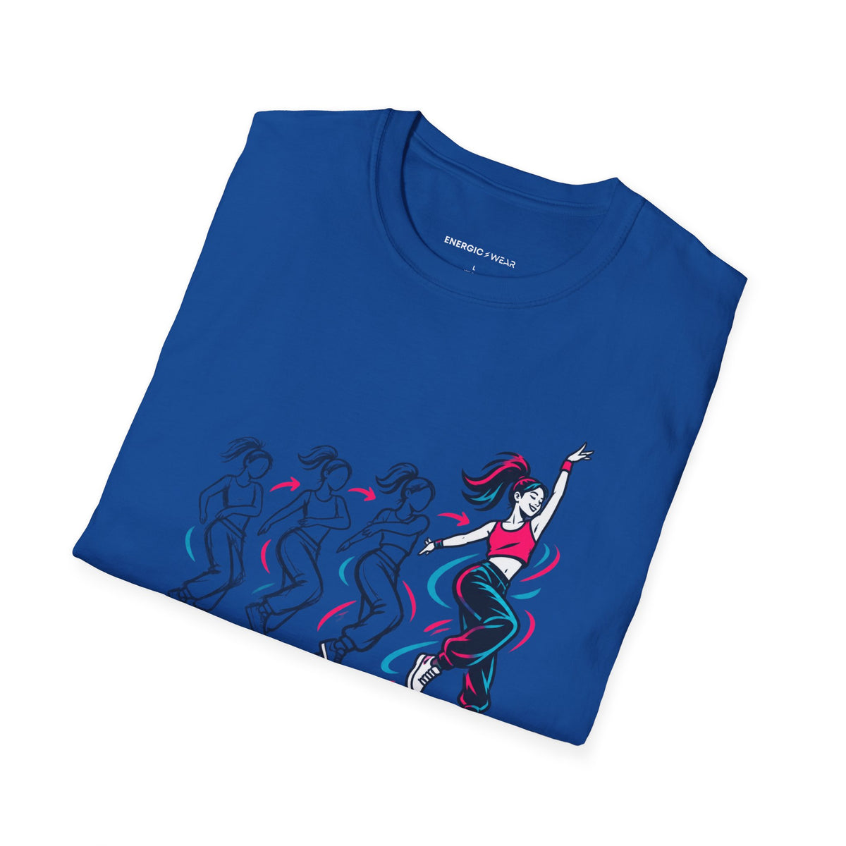 Graphic fitness T-shirt featuring the "Learn the Move, Trust the Practice" design.