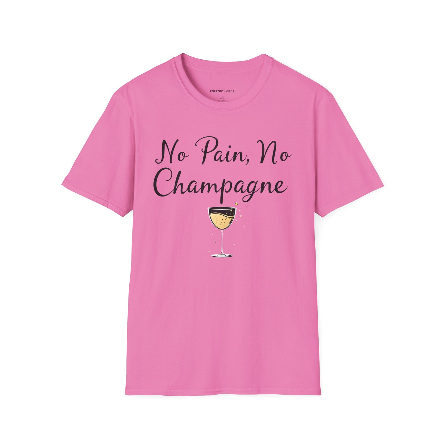 NO PAiN NO CHAMPAGNE! TShirt – Funny Fitness Tee