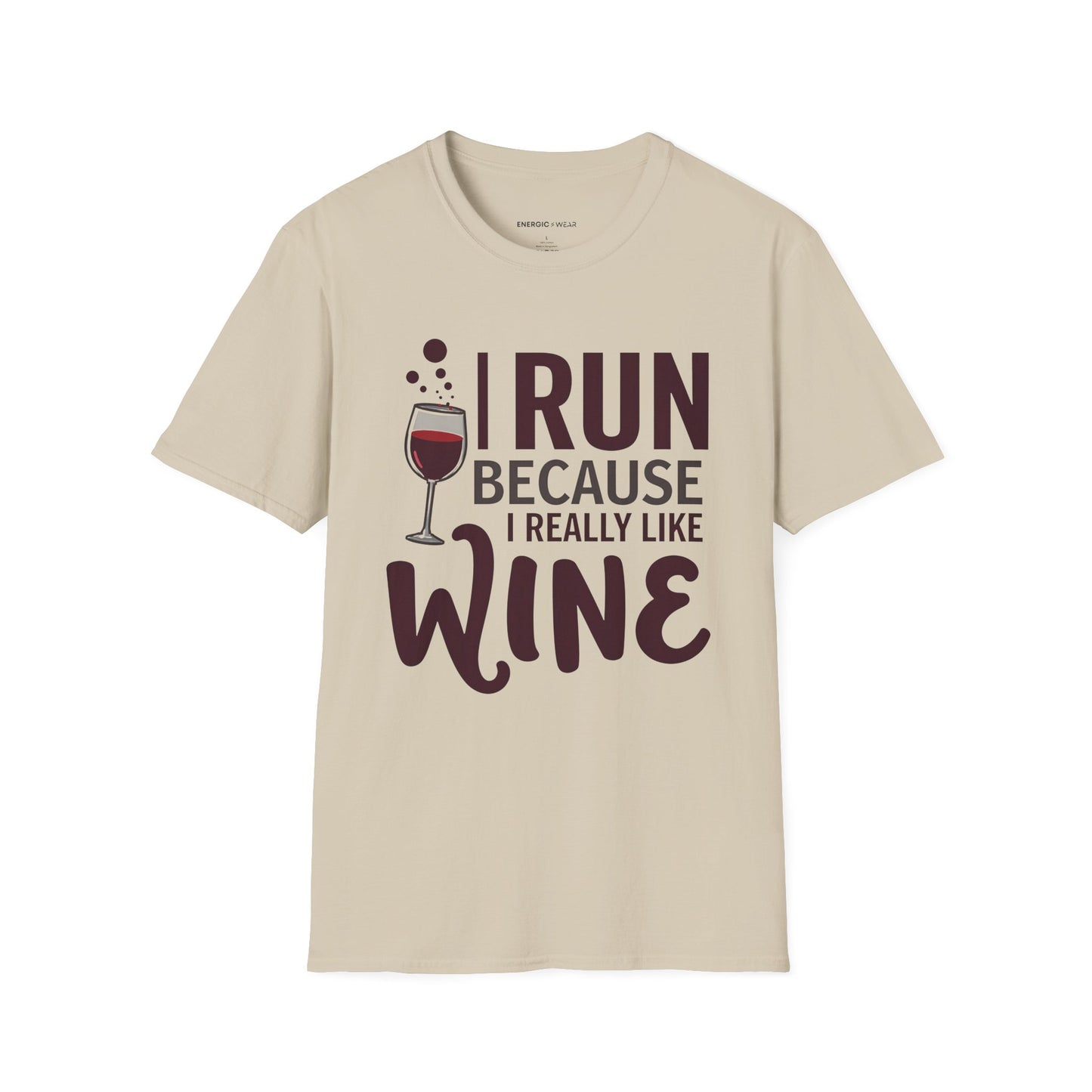 I RUN Because I Really LIKE WINE! Funny Fitness Tee