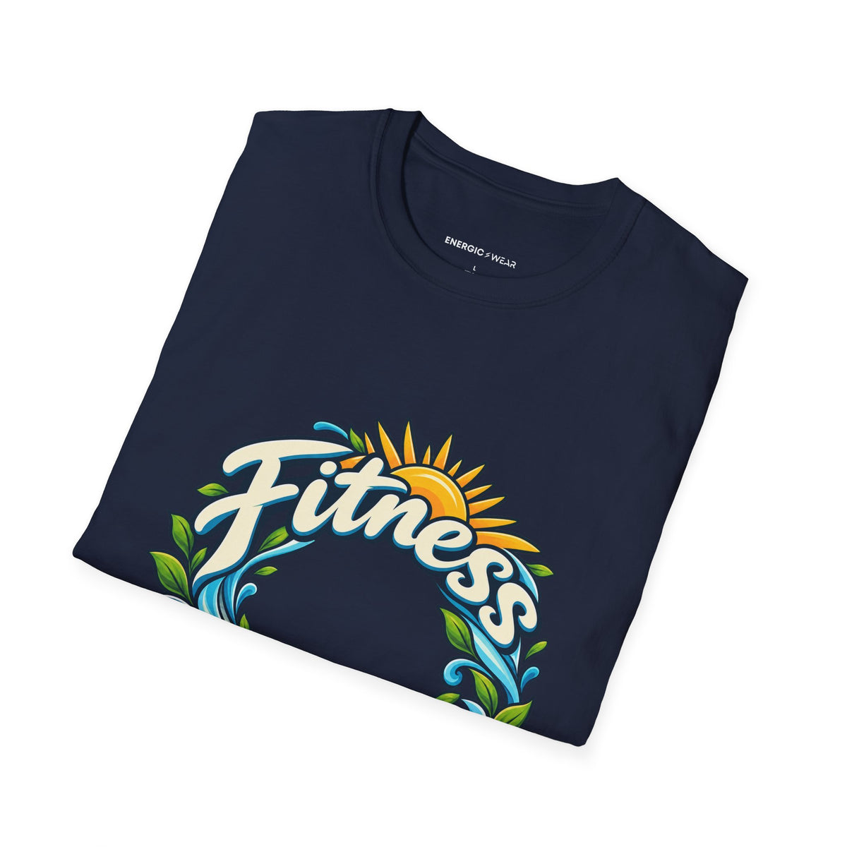 Graphic fitness T-shirt featuring the "Fitness Can Leave You Room to Breathe" design.