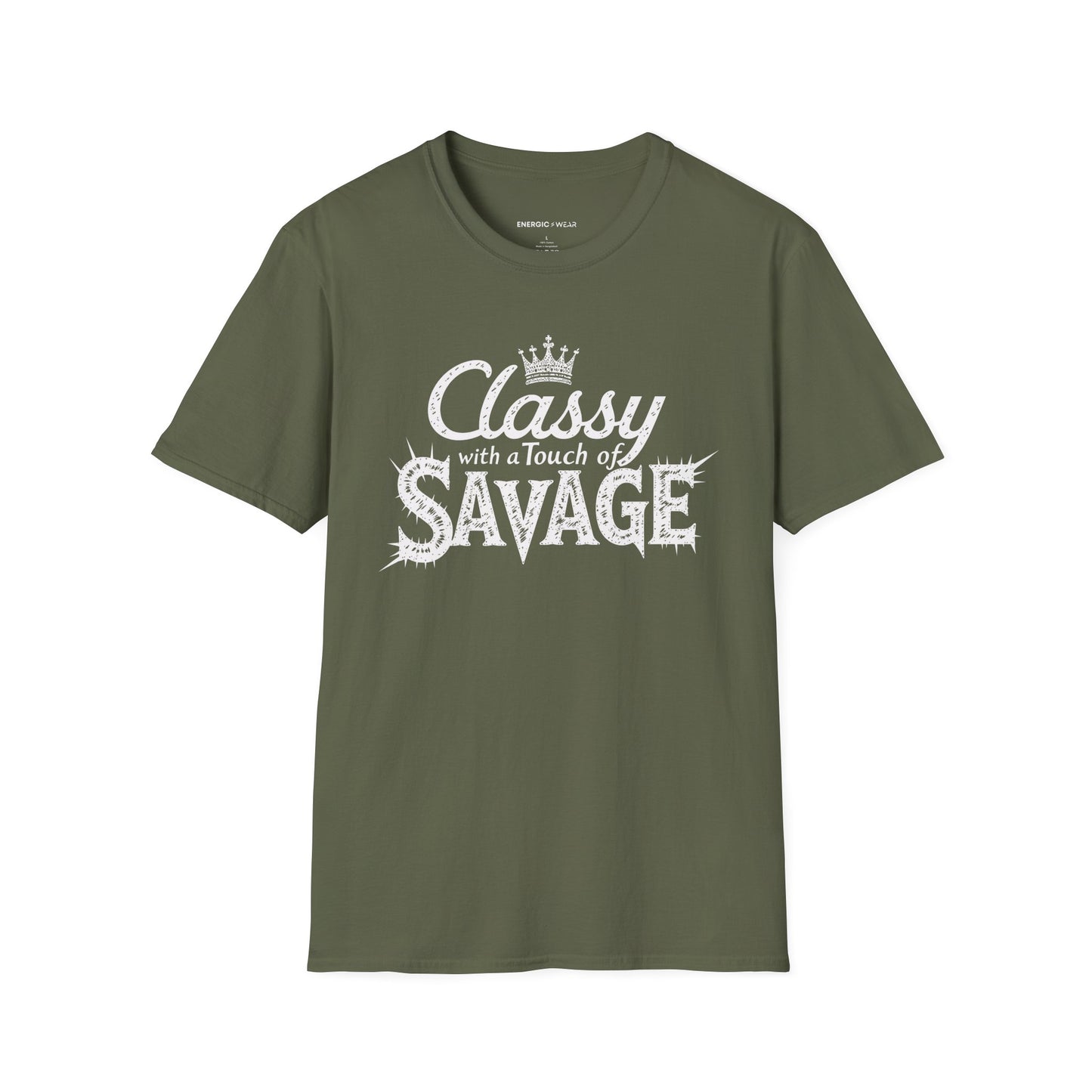 Classy 👑 With A Touch Of Savage - Funny Women’s Workout Tee