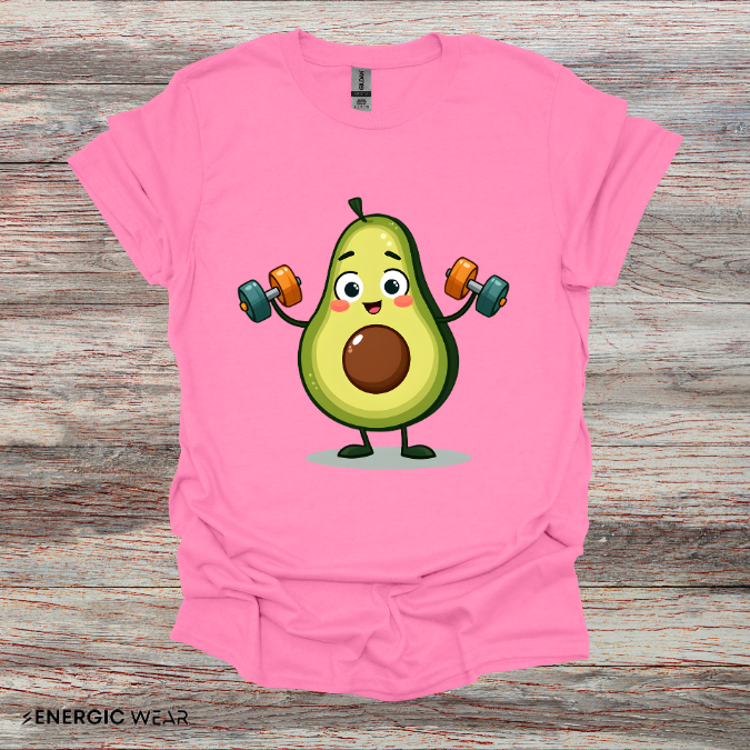 Healthy Fit Avocado - Funny Fitness Workout Tee