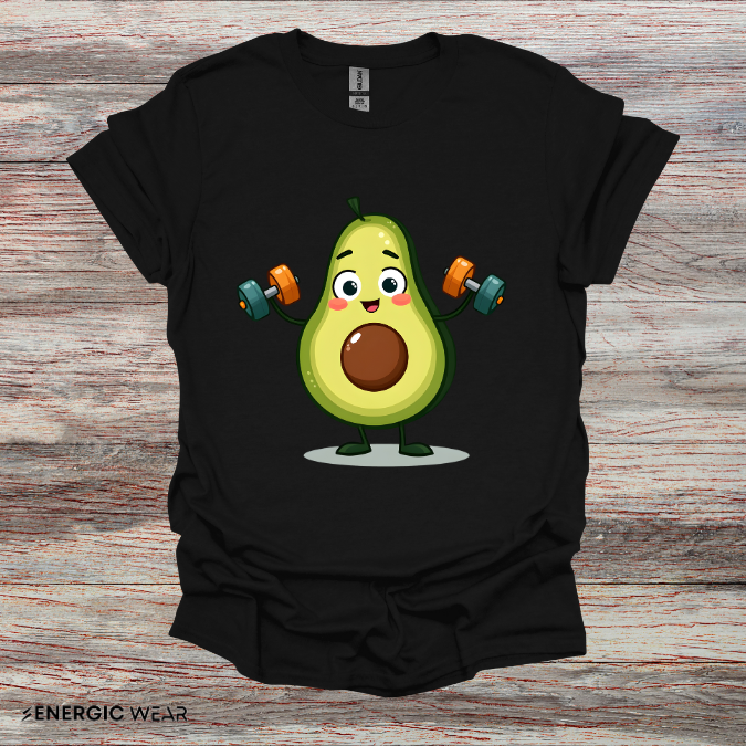 Healthy Fit Avocado - Funny Fitness Workout Tee
