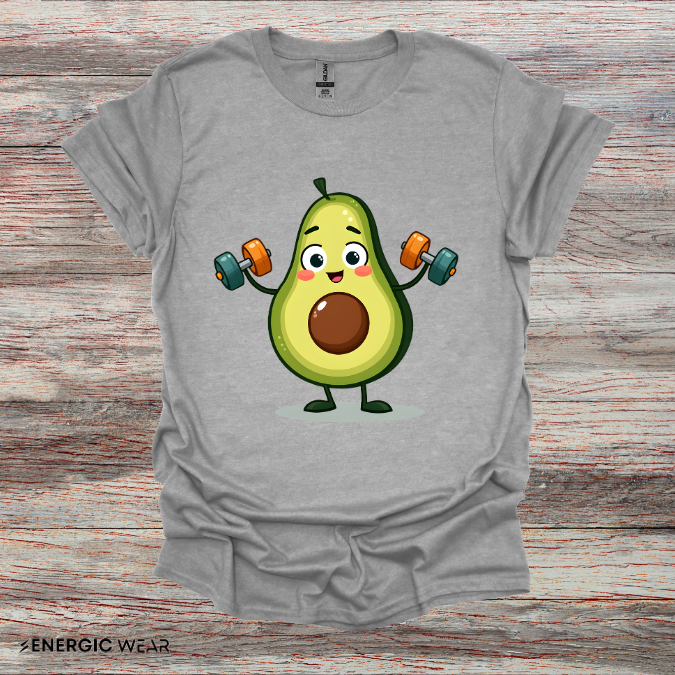 Healthy Fit Avocado - Funny Fitness Workout Tee