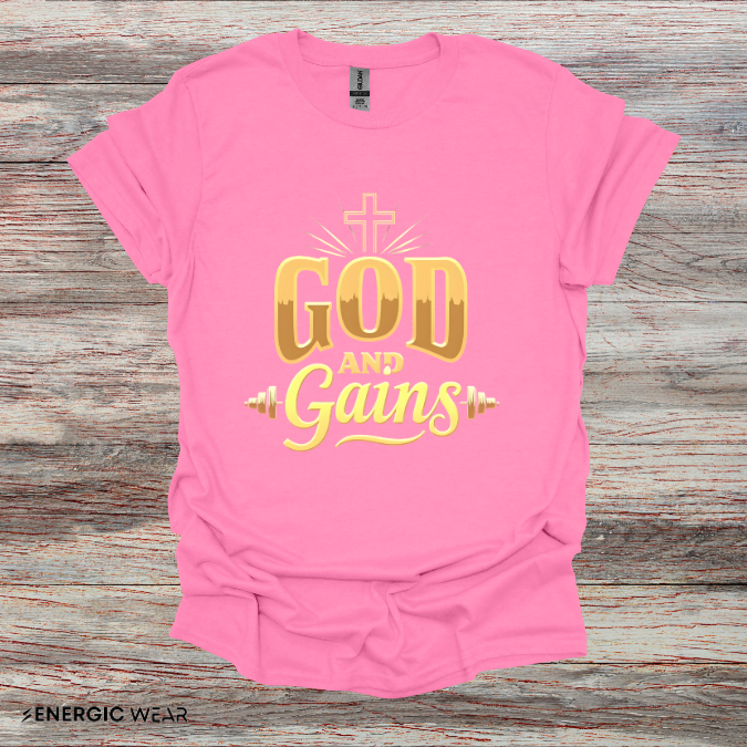 God And Gains! Funny Fitness Tee