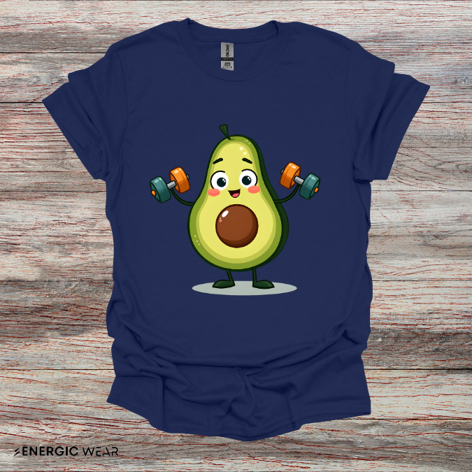 Healthy Fit Avocado - Funny Fitness Workout Tee