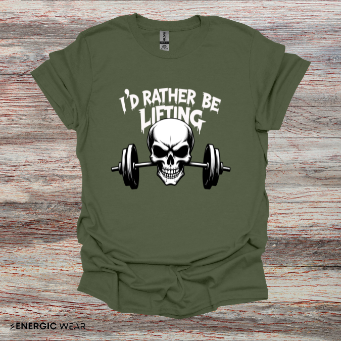 I'D RATHER be LIFTING! Funny Workout Gym Tee
