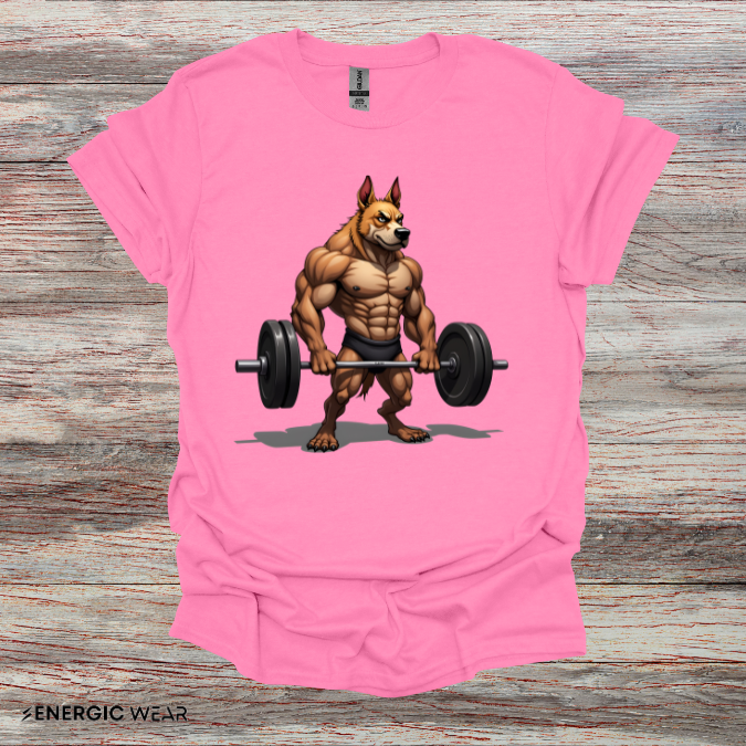 Muscle STRONG Dog! Motivational Gym Tee