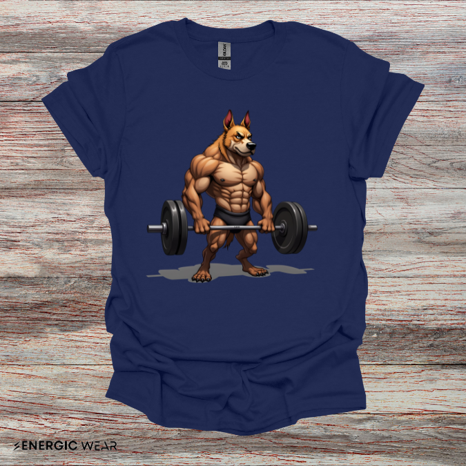 Muscle STRONG Dog! Motivational Gym Tee