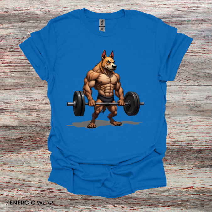 Muscle STRONG Dog! Motivational Gym Tee