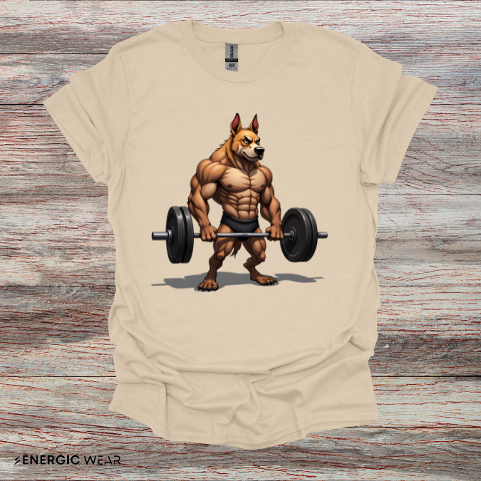 Muscle STRONG Dog! Motivational Gym Tee