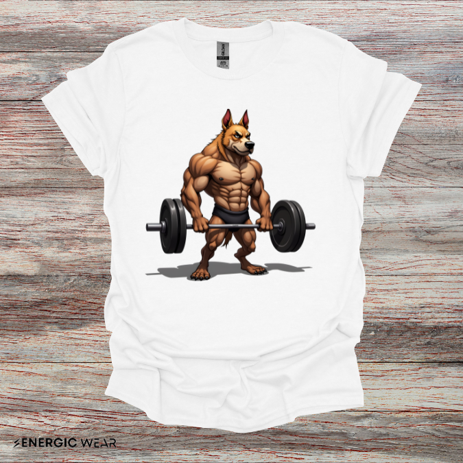 Muscle STRONG Dog! Motivational Gym Tee