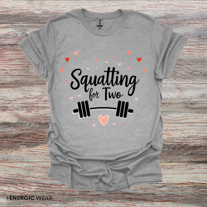 Squatting For Two! Unisex TShirt – Strong Mom Tee
