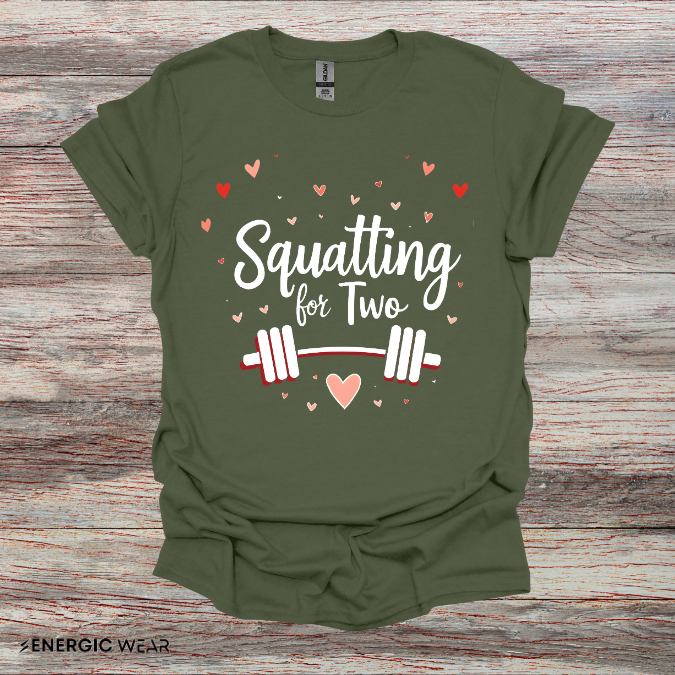 Squatting For Two! Unisex TShirt – Strong Mom Tee