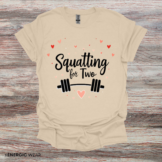 Squatting For Two! Unisex TShirt – Strong Mom Tee