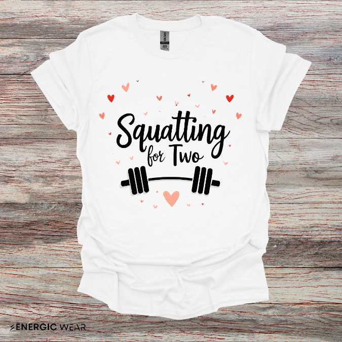 Squatting For Two! Unisex TShirt – Strong Mom Tee