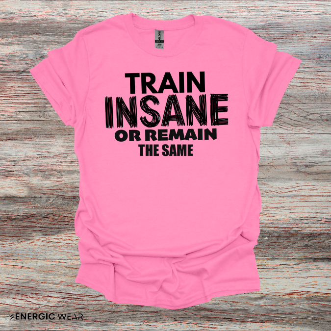 Train Insane Or Remain The Same! TShirt - Motivational Workout Tee