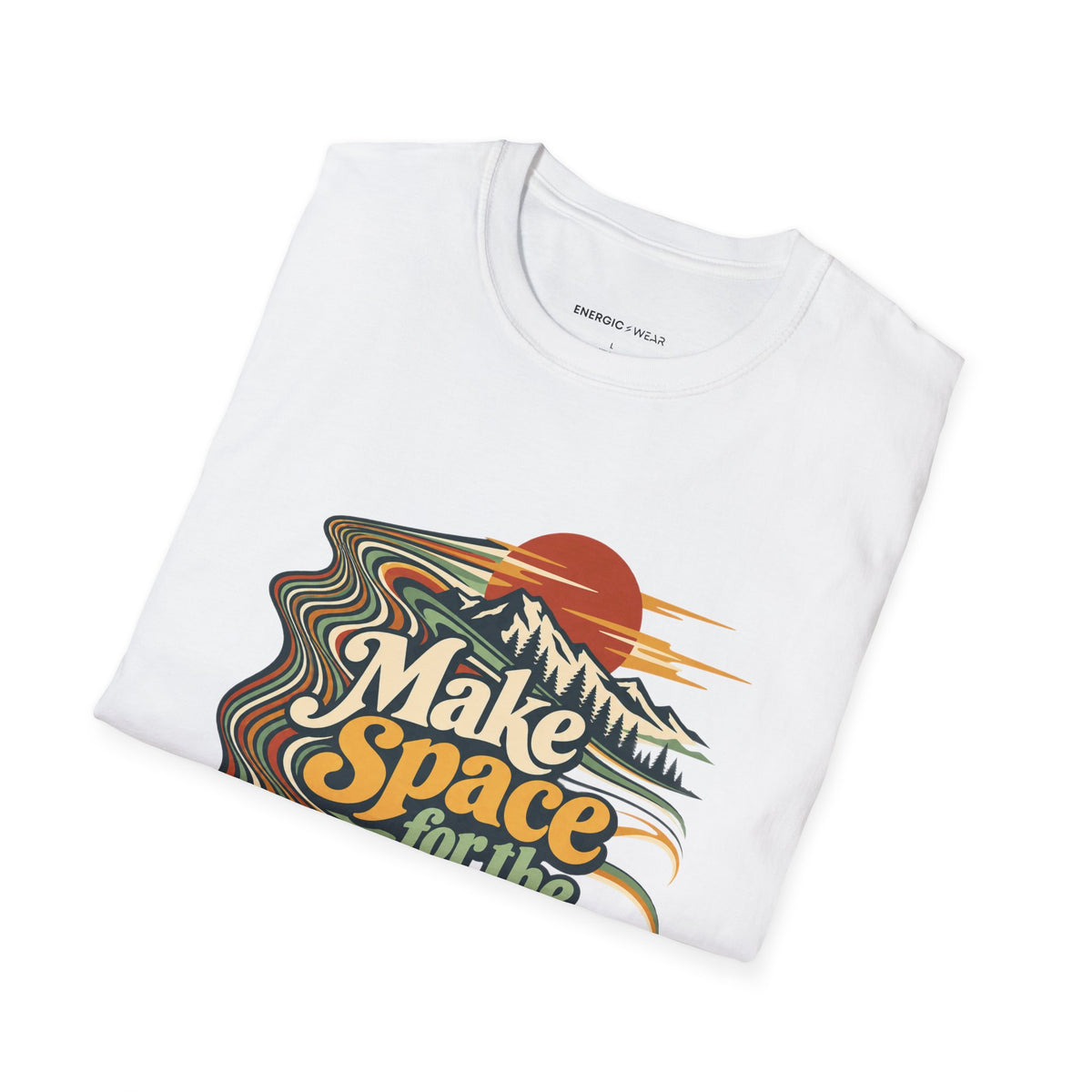 Graphic fitness T-shirt featuring the "Make Space for the Cooldown" design.