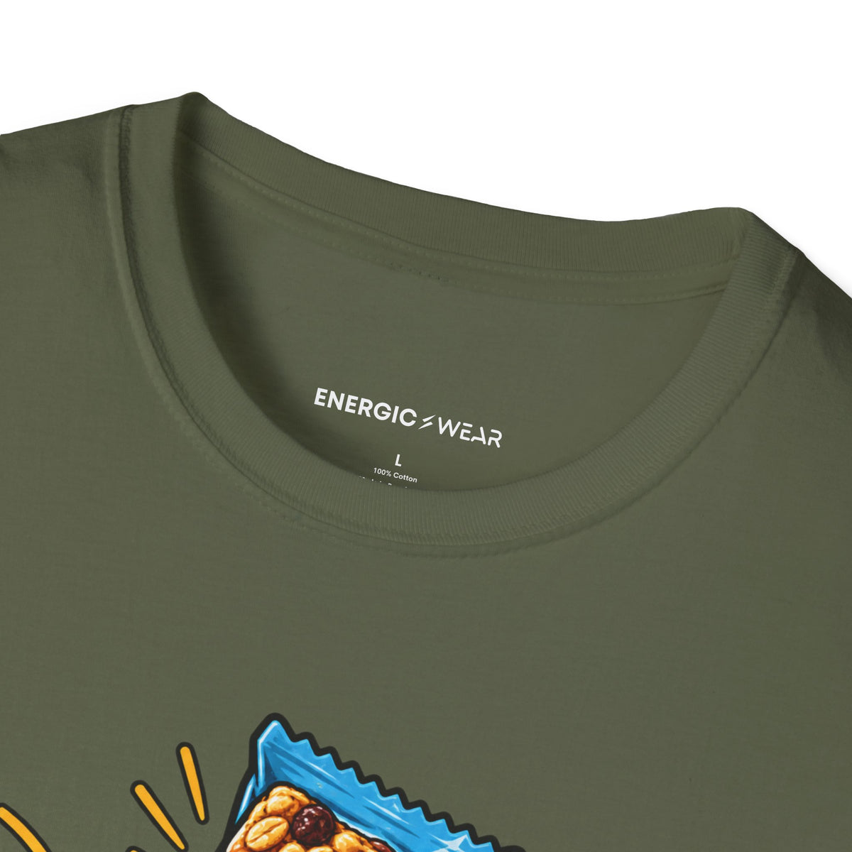 Graphic fitness T-shirt featuring the "The Snack Pocket Is Essential Equipment" design.