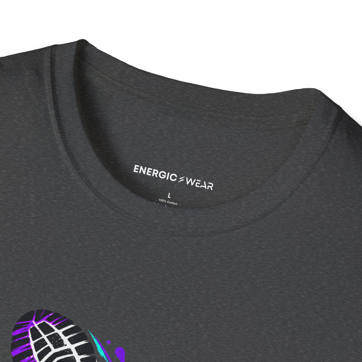Graphic fitness T-shirt featuring the "No Apology in My Footwork" design.