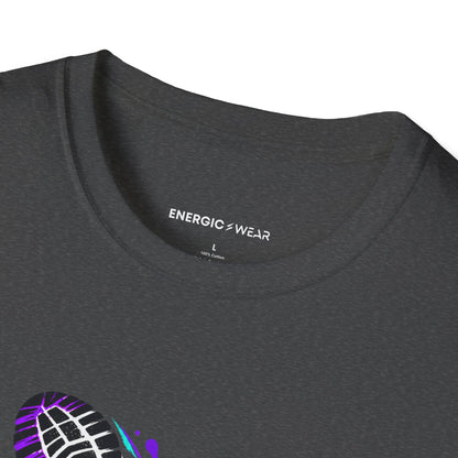 Graphic fitness T-shirt featuring the "No Apology in My Footwork" design.