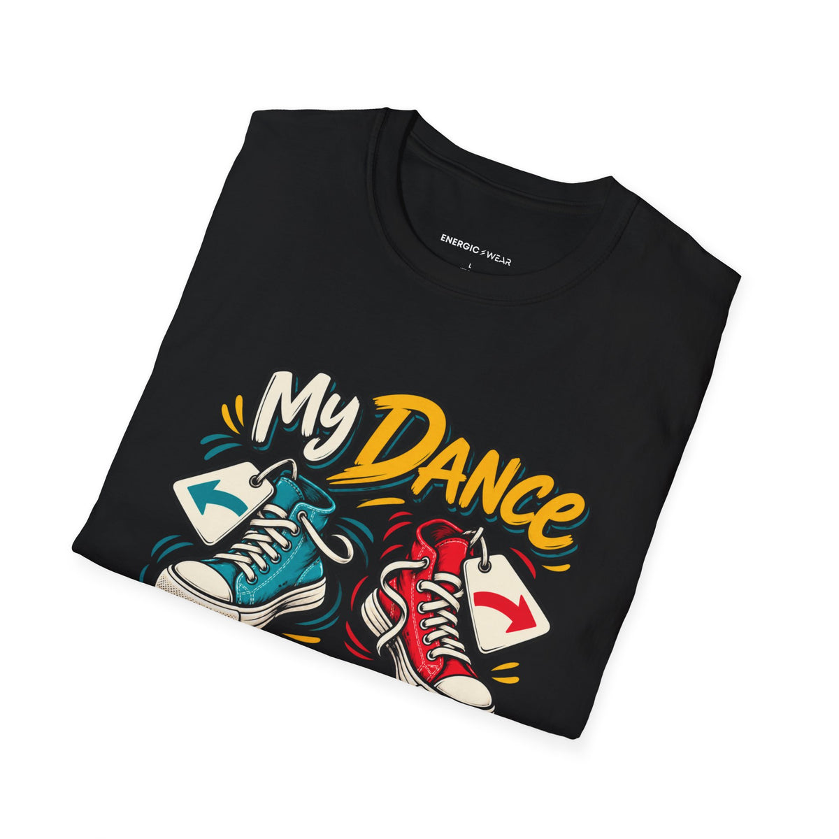 Graphic fitness T-shirt featuring the "My Dance Feet Are Freelancers" design.
