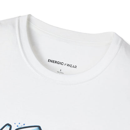 Graphic fitness T-shirt featuring the "A First Lap Is a Real Lap" design.
