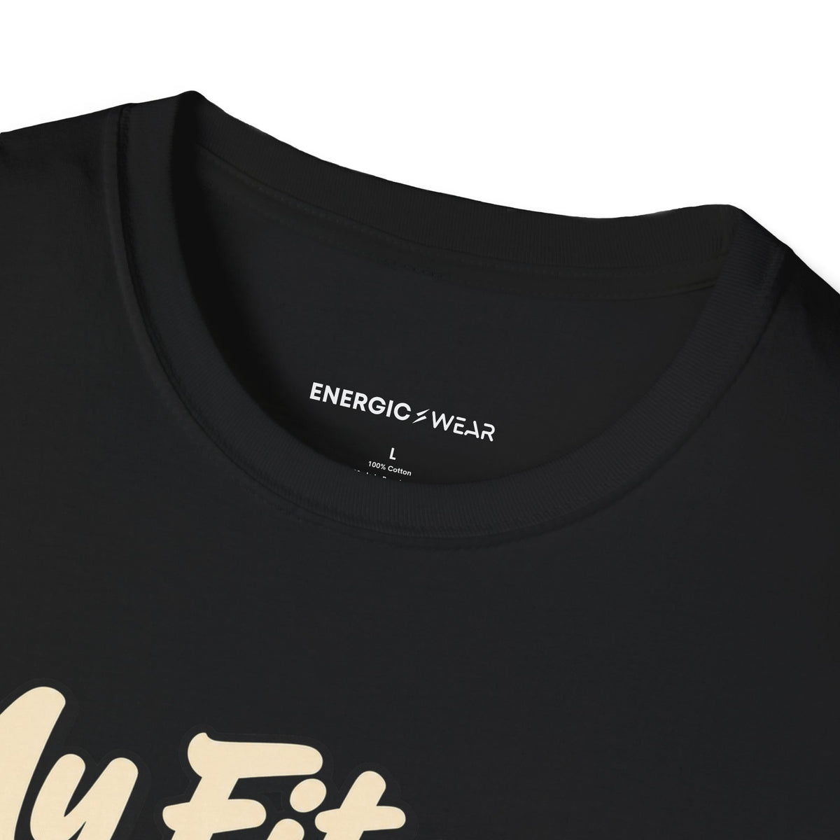 Graphic fitness T-shirt featuring the "My Fitness Has an Off Switch" design.