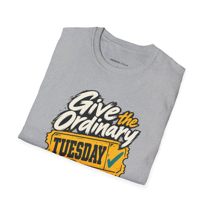 Graphic fitness T-shirt featuring the "Give the Ordinary Tuesday Some Grit" design.