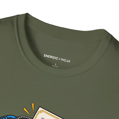 Graphic fitness T-shirt featuring the "My Lunch Reservation Survived the Workout" design.