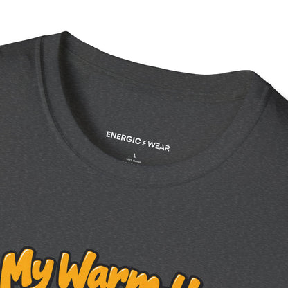 Graphic fitness T-shirt featuring the "My Warm-Up Took the Scenic Route" design.