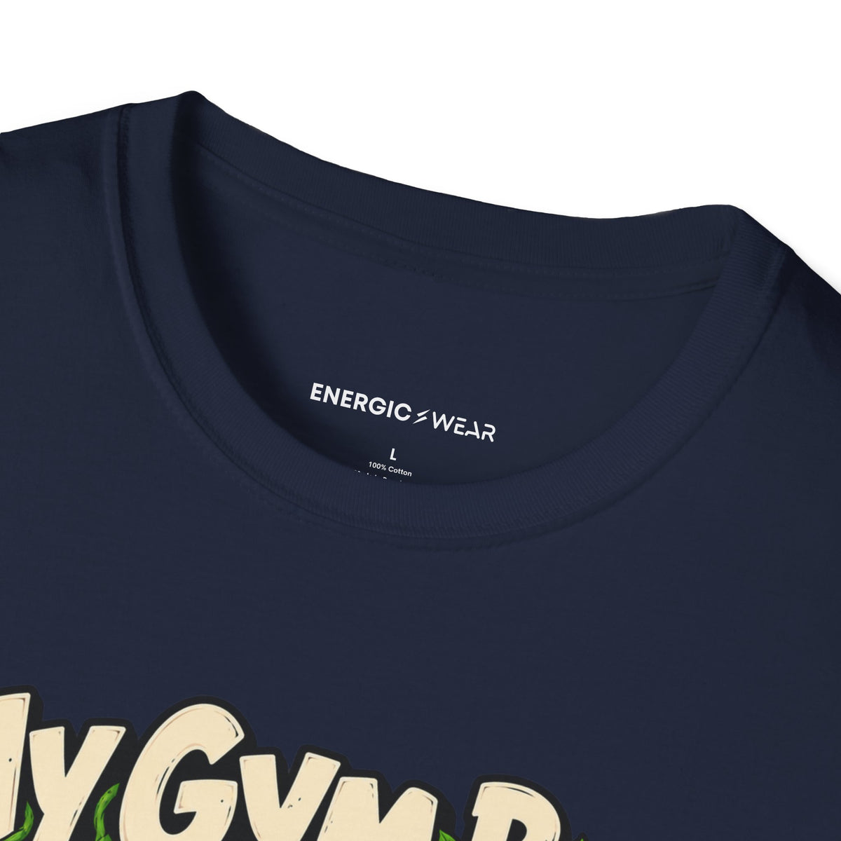 Graphic fitness T-shirt featuring the "My Gym Bag Has Its Own Ecosystem" design.