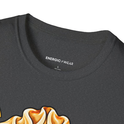 Graphic fitness T-shirt featuring the "My Post-Gym Plans Are Folded Like Dumplings" design.